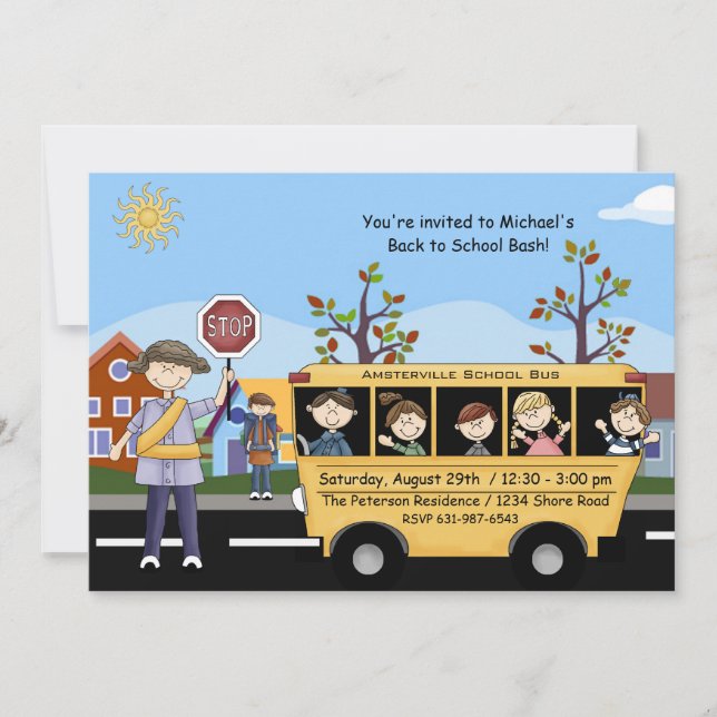 Back to School - Party Invitation (Front)
