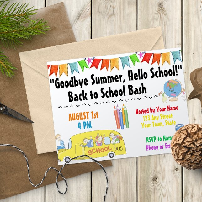 Back to School Party Invitation (Creator Uploaded)