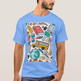 Back to school pattern Study Tools T-Shirt