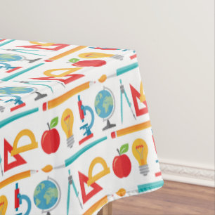 Back To School Pattern - Teacher Education Tablecloth