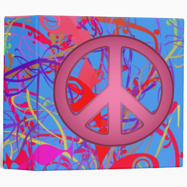 BACK TO SCHOOL - PEACE SIGNS BINDER - UNIQUE GIFTS (Front/Spine)