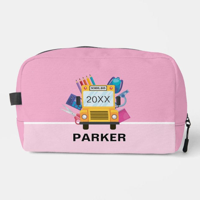 Back to School Personalized custom kids' Accessory Dopp Kit (Front)