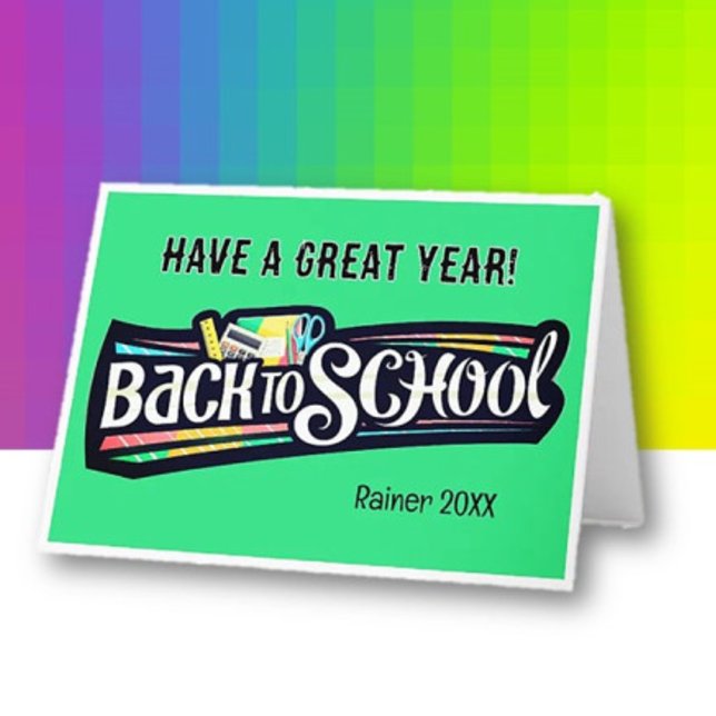 Back to School Personalized Folded Greeting Card (Creator Uploaded)