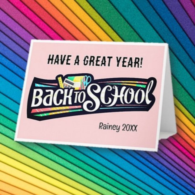 Back to School Personalized Folded Greeting Card (Creator Uploaded)