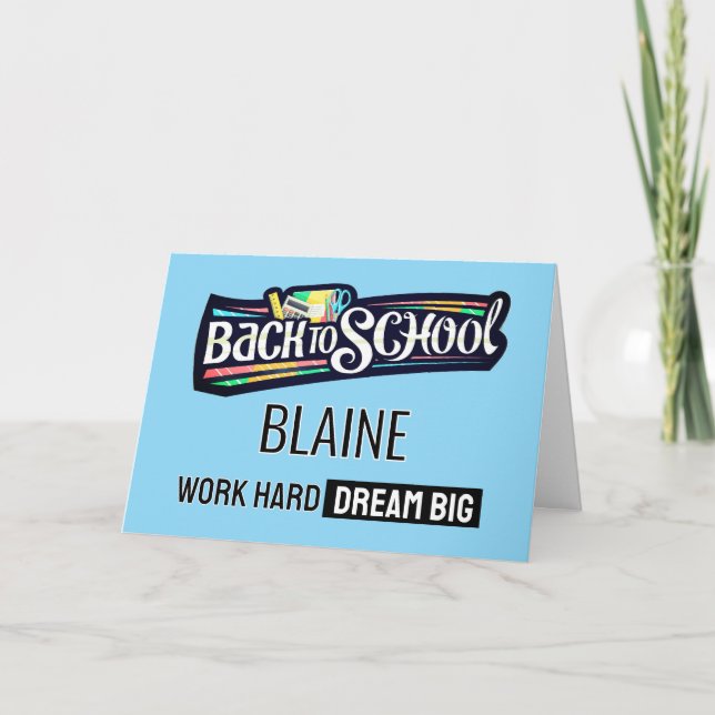 Back to School Personalized Greeting card (Front)