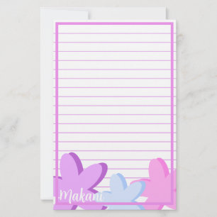 Back to School Personalized Plumeria Stationery