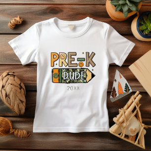 Back to School Pre-K Dude Camo Boy T-Shirt