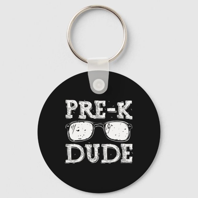 Back To School Pre-k Dude  Keychain (Front)