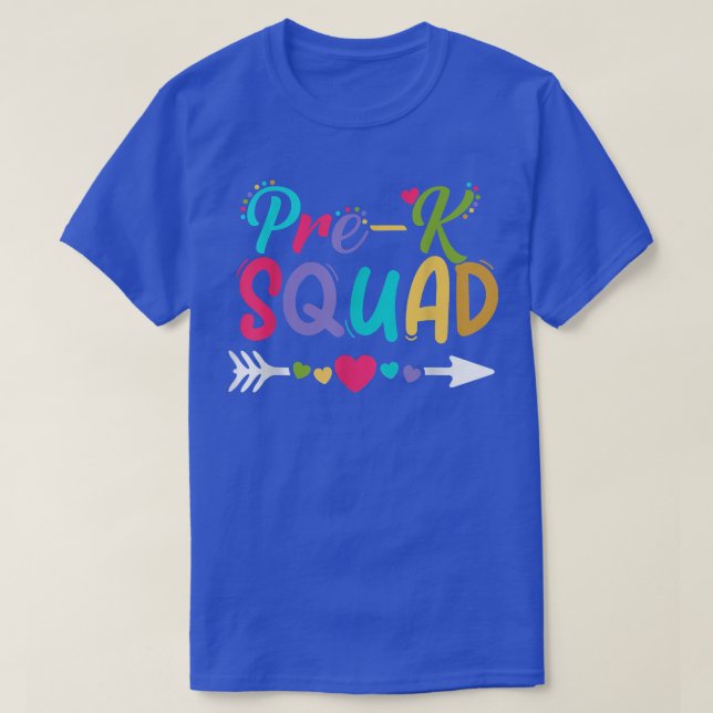 Back To School Pre-K Squad Teacher Student Kids  T-Shirt (Design Front)