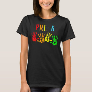 Back To School Pre K Teacher Team Handprints T-Shirt