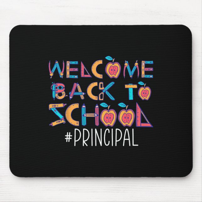 Back To School Principal  Mouse Pad (Front)