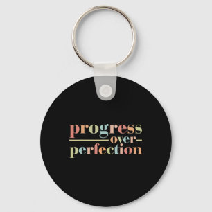 Back To School Progress Over Perfection Vintage Te Keychain