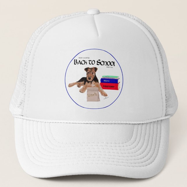 Back to School Puppy Trucker Hat (Front)