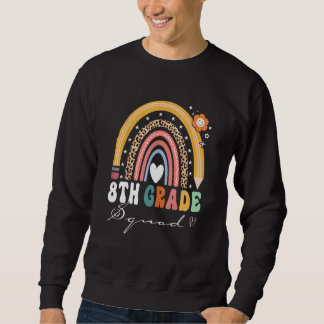 Back To School Rainbow 8th Eighth Grade Squad Teac Sweatshirt