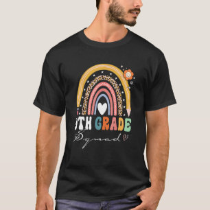 Back To School Rainbow 9th Ninth Grade Squad Teach T-Shirt