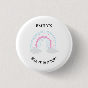 back to school rainbow custom name brave 1 inch round button