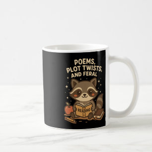 Back To School Reading Teacher Raccoon Poem Plot T Coffee Mug