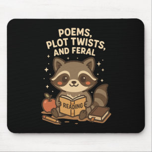 Back To School Reading Teacher Raccoon Poem Plot T Mouse Pad