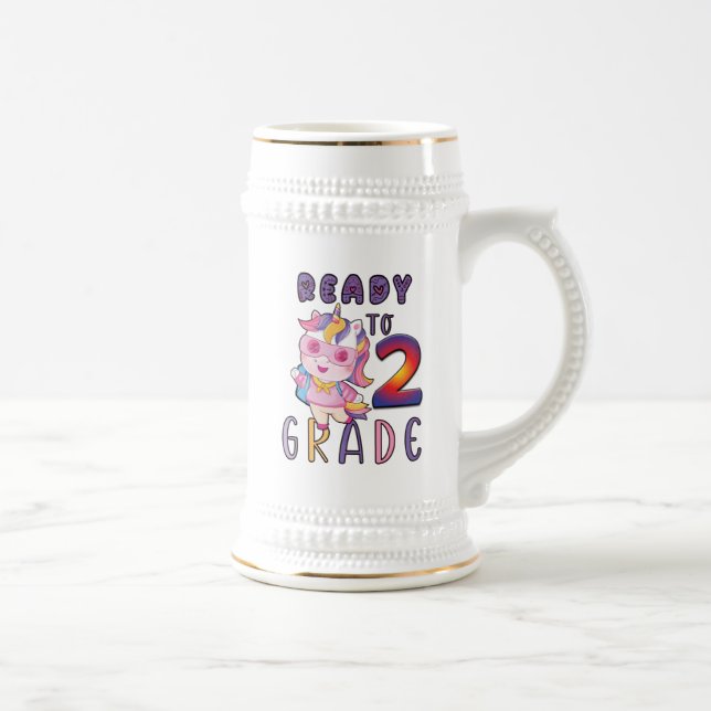 Back To School, Ready To 2Th Grade Beer Stein (Right)