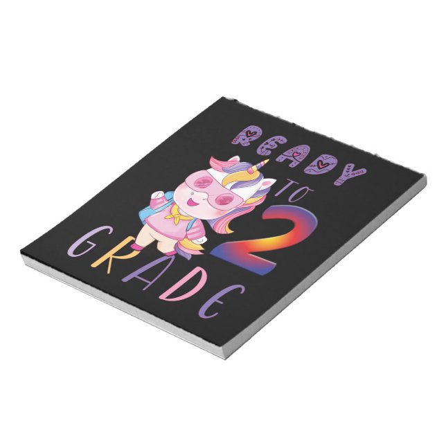 Back To School, Ready To 2Th Grade Notepad (Rotated)