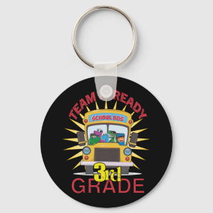 Back To School, Ready To 3rd Grade Keychain