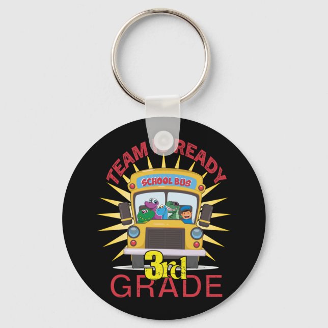 Back To School, Ready To 3rd Grade Keychain (Front)