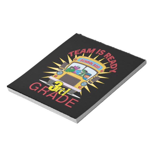 Back To School, Ready To 3rd Grade Notepad (Rotated)