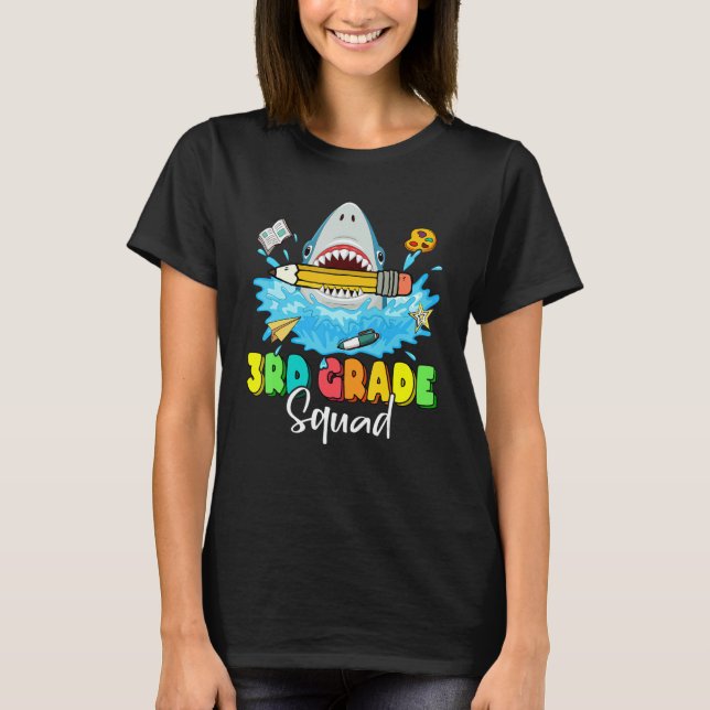 Back To School Ready To Crush 3rd Grade Squad Shar T-Shirt (Front)