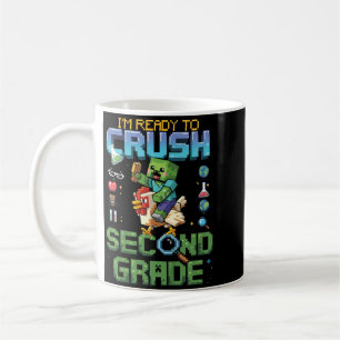 Back To School Ready To Crush Second Grade Pixel Coffee Mug