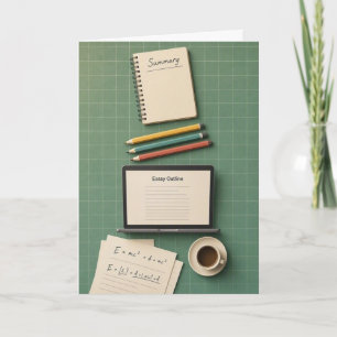 Back‑to‑School Retro Academic Grid Card