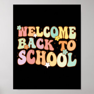 Back To School Retro First Day Of School Teacher Poster