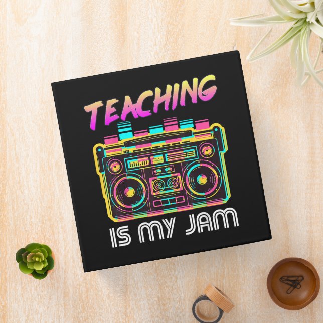 Back to School Retro Teaching is My Jam 80s Binder (In Situ)
