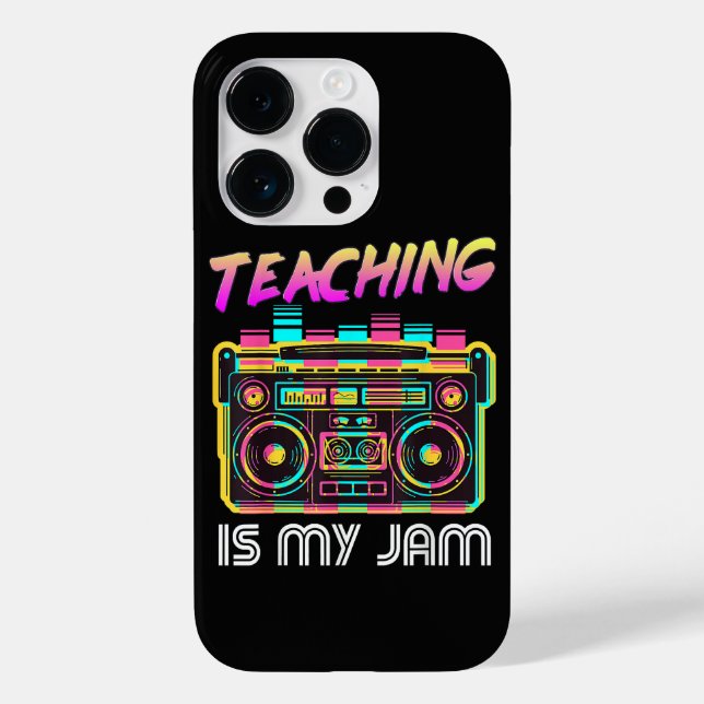Back to School Retro Teaching is My Jam 80s Case-Mate iPhone Case (Back)