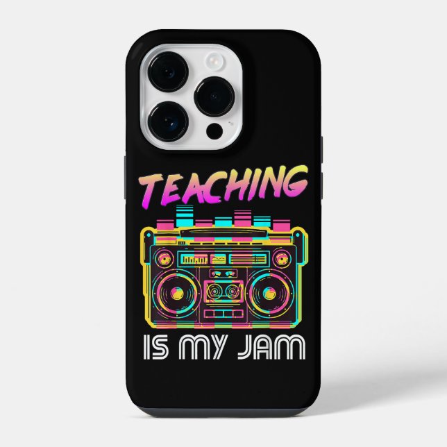 Back to School Retro Teaching is My Jam 80s iPhone Case (Back)