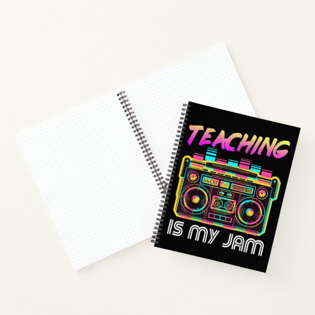 Back to School Retro Teaching is My Jam 80s Notebook (Inside)