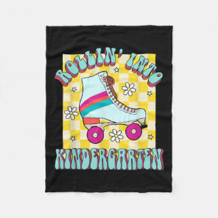 Back To School Rolling Into The Kindergarten Groov Fleece Blanket