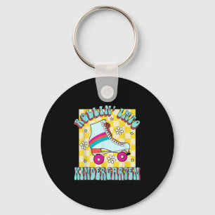 Back To School Rolling Into The Kindergarten Groov Keychain
