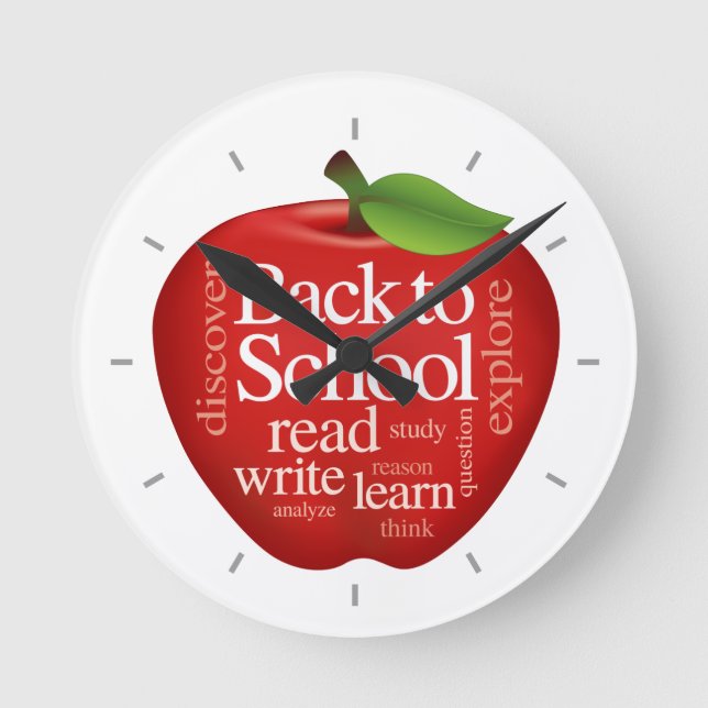 Back to School Round Clock (Front)