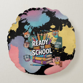 Back to School Round Pillow