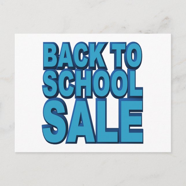 Back to School Sale Postcard (Front)