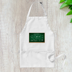 Back to School Science Chalkboard Education  Standard Apron