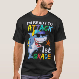 Back To School Sea Animal Ready To Attack 1st Grad T-Shirt