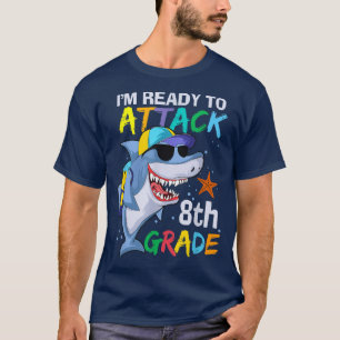 Back To School Sea Animal Ready To Attack 8th Grad T-Shirt
