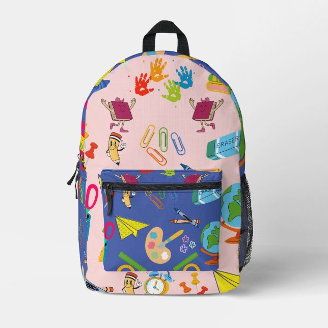 Back-to-School Season  Printed Backpack (Front)