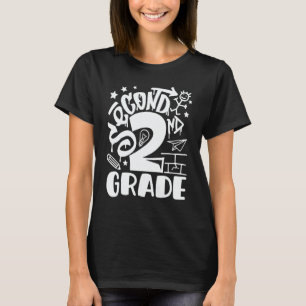 Back To School Second 2nd Grade Teacher Boys Graff T-Shirt