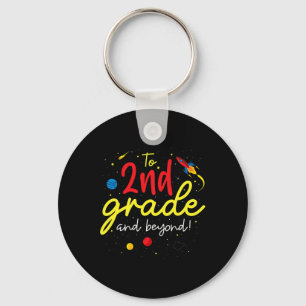Back to School Second Grade Boy Girl Space 2nd Gra Keychain