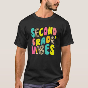 Back To School Second Grade Vibes Retro Teacher Wo T-Shirt