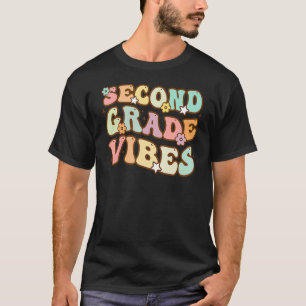 Back To School Second Grade Vibes Retro Teacher Wo T-Shirt