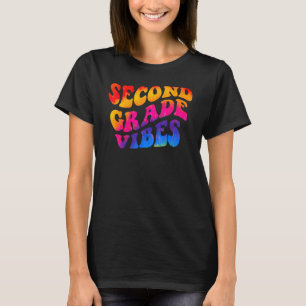 Back To School Second Grade Vibes Retro Teacher Wo T-Shirt