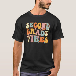 Back To School Second Grade Vibes Student Teacher  T-Shirt